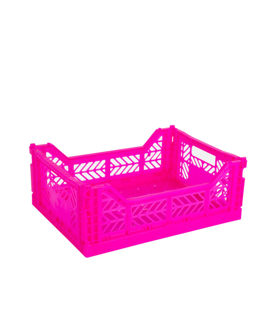 Aykasa Stackable Crates - Midi Neon Pink